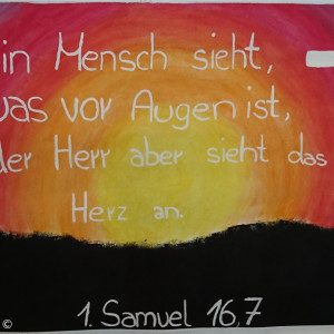 Plakat mit Konfirmationsspruch