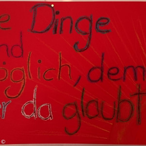 Plakat mit Konfirmationsspruch