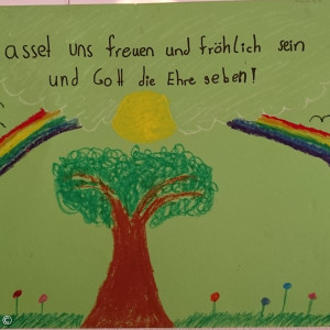 Plakat mit Konfirmationsspruch