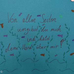 Plakat mit Konfirmationsspruch