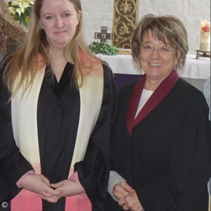 Franziska Raetsch und Christel Obermüller in der Johanneskirche 